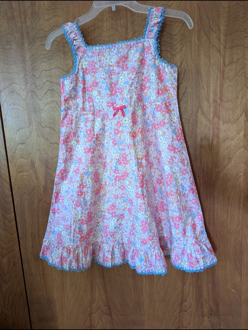 🌺 Hanna Andersson "Flower Market" Sundress with Blue Trim - Picture 8 of 8
